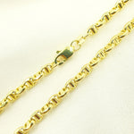 Load image into Gallery viewer, 14K Solid Yellow Gold Diamond Cut Marina Style Link Bracelet
