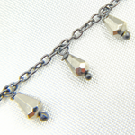 Load image into Gallery viewer, Pyrite Drop Dangle Oxidized Wire Chain.