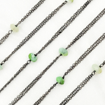 Load image into Gallery viewer, Peruvian Opal Double Oxidized Connected Wire Chain.