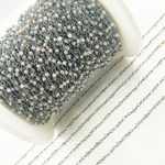 Load image into Gallery viewer, Coated Multi Moonstone Oxidized Wire Chain