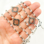 Load image into Gallery viewer, Moonstone with Marquis Shape Oxidized Wire Chain. WMS29