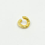 Load image into Gallery viewer, 8MM_14 Gauge Gold Plated Sterling Silver Hammered Open Jump Ring