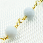 Load image into Gallery viewer, Blue Opal Gold Plated Wire Chain