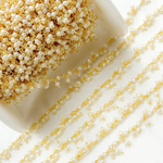 Load image into Gallery viewer, Pearl Cluster Dangle Gold Plated Wire Chain.