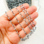 Load image into Gallery viewer, Sky Blue Topaz Oxidized Wire Chain