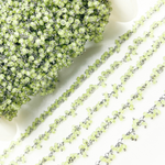 Load image into Gallery viewer, Peridot Cluster Dangle 3.5mm Oxidized Wire Chain.