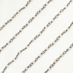 Load image into Gallery viewer, White Zircon Oxidized Wire Chain.