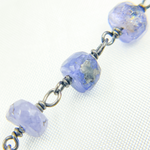 Load image into Gallery viewer, Tanzanite Oxidized Wire Chain.