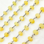 Load image into Gallery viewer, Yellow Opal Oxidized 925 Sterling Silver Wire Chain