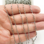 Load image into Gallery viewer, Oxidized Sterling Silver Fancy Bar Chain