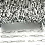 Load image into Gallery viewer, Oxidized Sterling Silver Diamond Cut Paperclip Chain