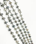 Load image into Gallery viewer, Coated Moonstone Wire Wrap Chain.