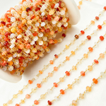 Load image into Gallery viewer, Fire Opal Gold Plated Wire Chain