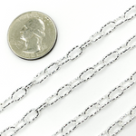 Load image into Gallery viewer, 925 Sterling Silver Diamond Cut Paperclip Chain.