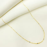 Load image into Gallery viewer, 14K Solid Yellow Gold Cubes Satellite Chain