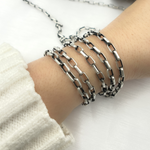 Load image into Gallery viewer, Oxidized 925 Sterling Silver Smooth Box Chain