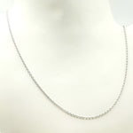 Load image into Gallery viewer, 14K Solid White Gold Wheat Chain
