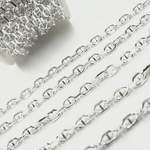 Load image into Gallery viewer, Sterling Silver Diamond Cut Marina Chain