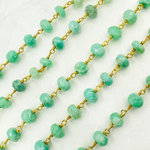 Load image into Gallery viewer, Amazonite Gold Plated Wire Chain