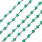 Load image into Gallery viewer, Green Onyx Wire Chain