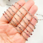 Load image into Gallery viewer, Multi Tunduru Sapphire Oxidized Wire Chain.