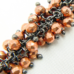 Load image into Gallery viewer, Cooper Pyrite Closer Cluster Dangle Oxidized Wire Chain.