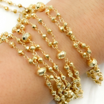 Load image into Gallery viewer, Golden Pyrite Gold Plated Double Wire Chain.