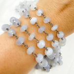 Load image into Gallery viewer, Natural Chalcedony Oxidized Wire Chain