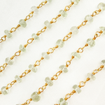 Load image into Gallery viewer, Green Amethyst Gold Plated Wire Chain.