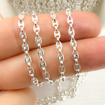 Load image into Gallery viewer, 925 Sterling Silver Marina and Cable Link Chain