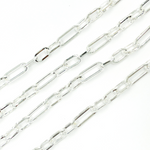 Load image into Gallery viewer, 925 Sterling Silver Flat Paper Clip Chain.