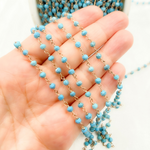 Load image into Gallery viewer, Turquoise Rose Gold Plated Wire Chain