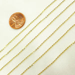 Load image into Gallery viewer, 14K Solid Gold Flat Cable Link Chain