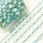 Load image into Gallery viewer, Blue Chalcedony Oxidized Wire Chain