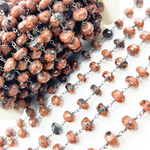 Load image into Gallery viewer, Jasper Oxidized 925 Sterling Silver Wire Chain