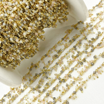 Load image into Gallery viewer, Multi Moonstone Cluster Dangle Gold Plated Wire Chain.