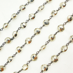 Load image into Gallery viewer, Steel Pyrite Small Coin Shape Oxidized Wire Chain.