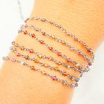 Load image into Gallery viewer, Multi Tunduru Sapphire Oxidized Wire Chain.