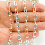 Load image into Gallery viewer, 925 Sterling Silver Diamond Cut Paperclip Chain.