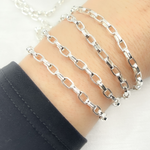 Load image into Gallery viewer, Sterling Silver Flat Box Chain