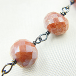 Load image into Gallery viewer, Coated Peach Quartz Oxidized Wire Chain.