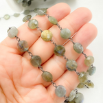 Load image into Gallery viewer, Labradorite Oxidized Wire Chain.