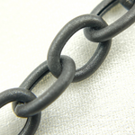 Load image into Gallery viewer, Black Rhodium Matt Sterling Silver Smooth Cable Link Chain