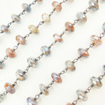 Load image into Gallery viewer, Coated Cats Eye Oxidized Wire Chain