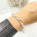 Load image into Gallery viewer, Sterling Silver Smooth Oval and Round Link Chain
