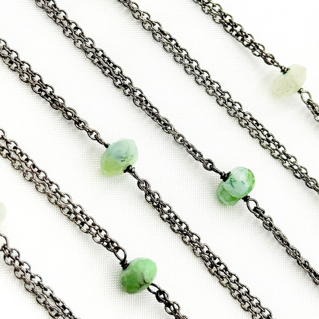 Peruvian Opal Double Oxidized Connected Wire Chain.