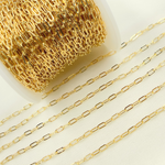 Load image into Gallery viewer, 14K Gold Filled Paperclip Flat Link Chain