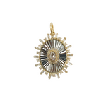 Load image into Gallery viewer, 925 Sterling Silver Black Rhodium with Diamonds Oval Shape Charm. KSG33