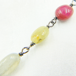 Load image into Gallery viewer, Multi Sapphire Oval Shape Oxidized Wire Chain.