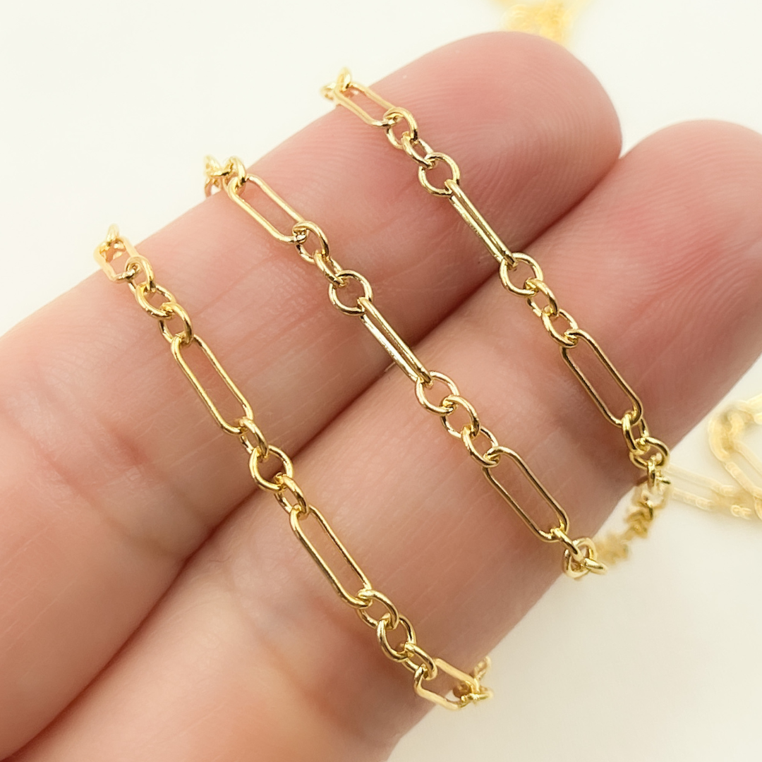 14K Gold Filled 1 Long & 3 Short Link Chain